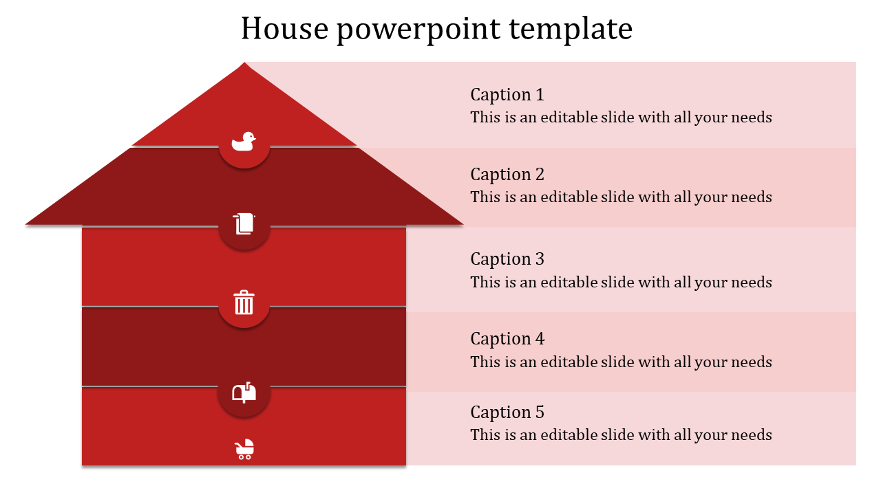 house powerpoint template-red